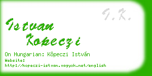 istvan kopeczi business card