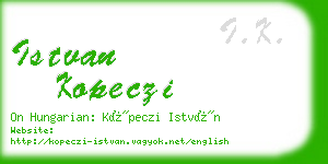 istvan kopeczi business card